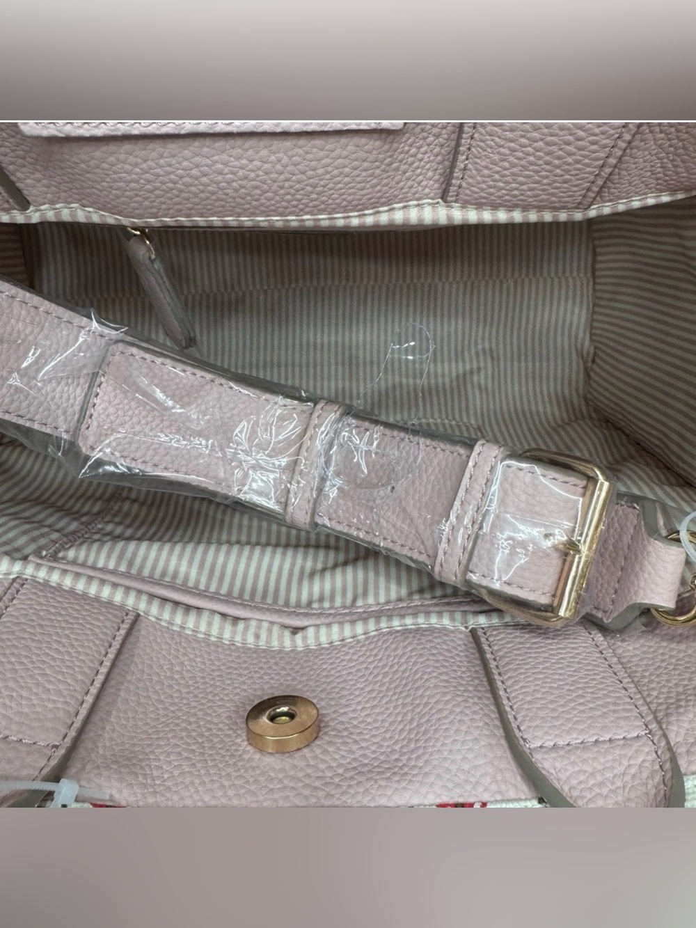 Nanette Lepore Cherry Print Satchel Crossbody Bag w/ Cherry Charm - Picture 4 of 4
